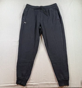 Under Armour Rival Fleece Joggers Mens Large Black Sweatpants Tapered Fleece - Picture 1 of 7