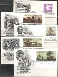 US Scott #UX84 - UX88 Post Cards First Day of Issue - Picture 1 of 1