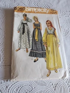Vintage Simplicity Empire Waist Dress w Bolero Pattern #9259 Size 11 CUT - Picture 1 of 1