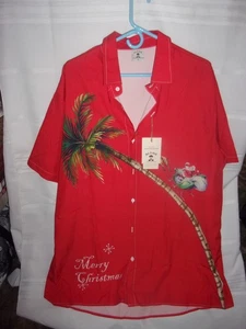 Herrenhemd Aloha Merry Neu mit Etikett Weihnachten Größe XL - Bild 1 von 1