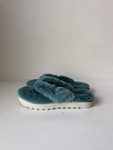 Koolaburra by Ugg Faux Fur Slippers Women’s Size 10 Green - Picture 1 of 7