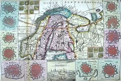 Scandinavia, Norway, Sweden, Denmark, Latvia, Estonia... map De la Feuille, 1735 - Image 1 of 4