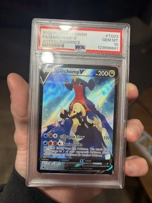 2022 POKEMON SWORD & SHIELD ASTRAL RADIANCE #TG23 FULL ART/GARCHOMP V PSA 10 - Image 1 of 2