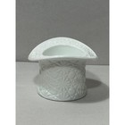 Vintage Fenton Milk Glass Top Hat Daisy and Button Pattern Vase White