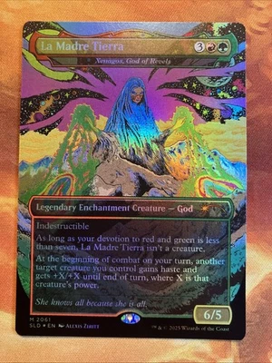 MTG Rainbow Foil Borderless La Madre Tierra - Xenagos, God of Revels Mythic NM!! - Image 1 of 2