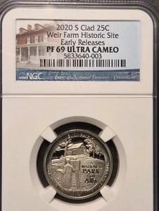 2020 S CLAD 25C PF69 ULTRA CAMEO *51 - Picture 1 of 4