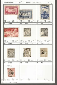 FRANCE...Sc #C5/C21 & J11/J68...Mint & Used...1882/1946...10 Diff...SCV $28.50 - Picture 1 of 1