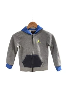 Air Jordan Hoodie Full Zip Boys Gray Sweater Size 6-7 Good Condition  - Picture 1 of 8