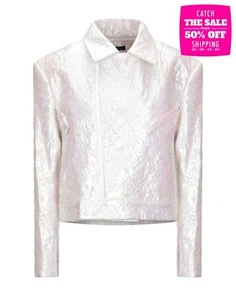 RRP €875 TOM GUY Trapunto Jacket Size S Iridescent Effect Floral Made in UK - Picture 1 of 4