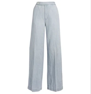 Polo Ralph Lauren Damenjeans Größe 30 hoher Bund weites Bein helle Waschung neu mit Etikett $ 248 - Bild 1 von 13