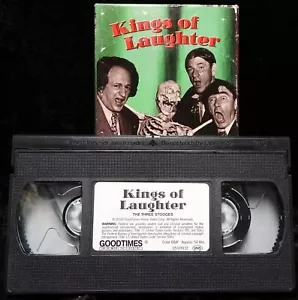 The Three Stooges Kings of Laughter πΌ VHS Goodtimes 2000 Comedy Color/B&W - Picture 1 of 3