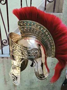 Medieval Cavalry Roman Helmet 18 Guage Brass Halloween Costume. - Picture 1 of 4