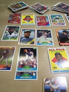 Lot Of 100+ Vintage Baseball Cards - 1986-1988 Greg Maddox Barry Bonds Pete Rose