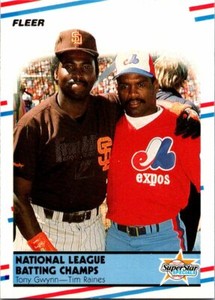 Tony Gwynn / Tim Raines 1988 Fleer #631 NL Batting Champs