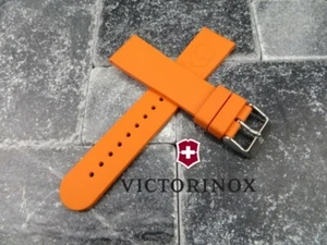Nuevo 20 mm Victorinox Ejército Suizo Correa de Goma Naranja Inconformista Reloj Banda - Imagen 1 de 6