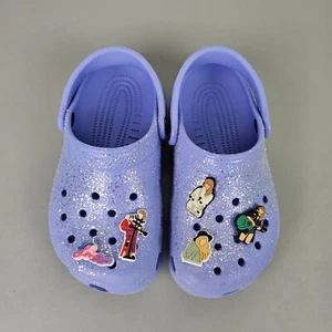 Crocs Kids Classic K Clog - Light Purple Glitter Sparkle J 1 With Taylor Swift  - Picture 1 of 13