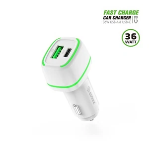 36W USB C Car Charger Type C Fast Car Charger Adapter with a USB-C and USB-A - Picture 1 of 6