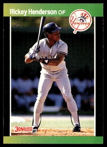 1989 Donruss 245 Rickey Henderson   New York Yankees  Baseball Card