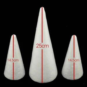 3Pcs Cone Modelling Polystyrene Foam Foam Ball DIY Christmas Party Supplies - Picture 1 of 13