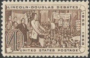 1958 USA Stamp ~ Lincoln Douglas Debates ~ Scott #1115 ~ MH ~ 4 cent - Picture 1 of 1