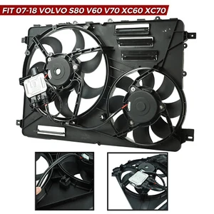 For 2008-2016 Volvo S80 XC60 XC70 Dual Engine AC Radiator Cooling Fan Assembly - Picture 1 of 12