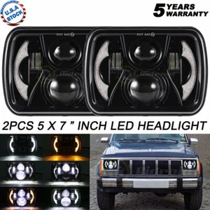 Pair 240W 7X6" 5X7" Hi-Lo LED Headlights DRL For Chevrolet Express GMC Savana - Picture 1 of 12