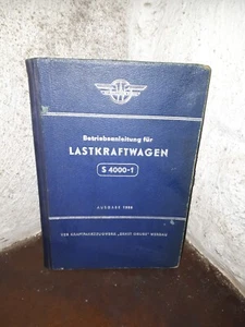 VEB Betriebsanleitung mit ele. Schaltplan Lastkraftwagen S 4000-1 1958 LKW DDR - Picture 1 of 4