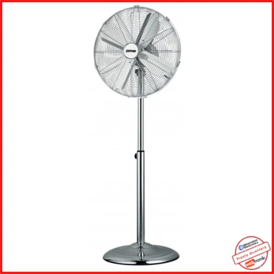 Ventilatore Piantana Metallo Cromato Zephir pf40cr Oscillante Silenzioso Potente - Immagine 1 di 4