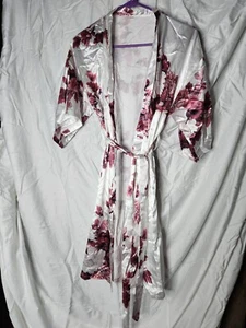 Wedding Robe Floral Satin Silk Womens 12 Robes Bride Bridesmaid Dressing Gown - Picture 1 of 3