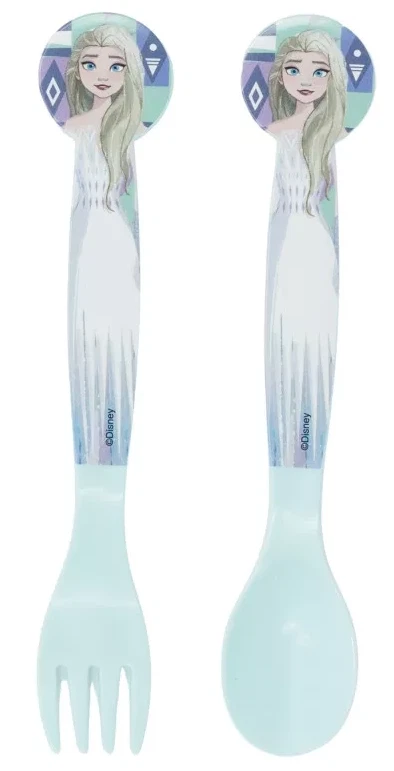 Frozen Kinderbesteck Set Babybesteck Löffel + Gabel ab 18 M. Reisebesteck - Bild 1 von 1