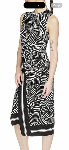 Abito midi smanicato girocollo stampato Michael Kors