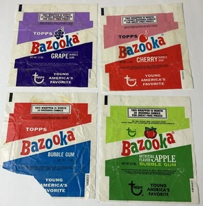Envolvedoras de goma de burbujas Bazooka vintage Topps Apple Upe etc. - Imagen 1 de 1