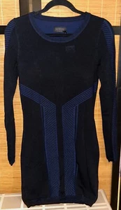 Eleven Paris Women's Blue & Black Sweater Dress- Size: Medium _ NEW WITH TAGS - Picture 1 of 8