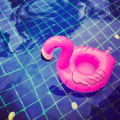 2x Flamingo Cup Holders Water Floating Drink Holder for Pool Hot Tub Bath - image 1 of 4