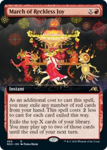 [4x] March of Reckless Joy - Extended Art Near Mint, English NEO Extras MTG Magi - Picture 1 of 1