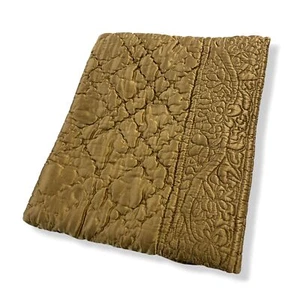 $191 King Tudor Brown Quilted King Sham Pillowcase Cover - Picture 1 of 4