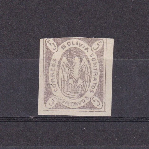 BOLIVIA 1867, Sc# 3, CV $375, Condor, NG Cover