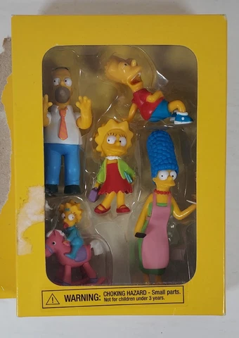 Simpsons Movie Family Set of 5 Action Figures 2007 Marge Pancakes NEW IN BOX Cover