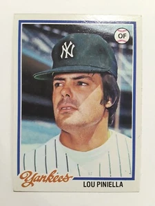 Carta Baseball 1978 Topps Lou Piniella #159 New York Yankees - Foto 1 di 2