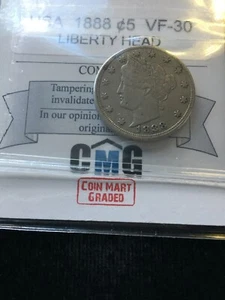 1888  USA, Liberty Head Nickel 5 Cent, - Picture 1 of 8