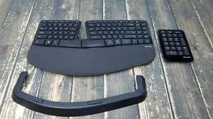 Microsoft Sculpt Ergonomic Wireless Keyboard & Mouse 1559 **MISSING DONGLE** - Picture 1 of 5