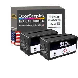 Cartuchos de tinta compatibles DoorStepInk para HP 952XL negro 2 PK-USA - Imagen 1 de 6