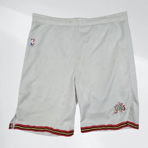 Reebok Philadelphia 76ers Basketball Gym Short Gray Retro VTG NBA Lounge XL READ Cover