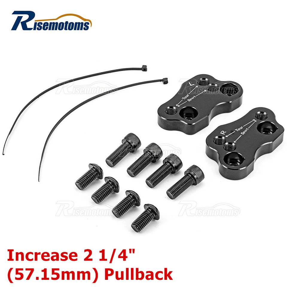 Adaptadores de reubicación elevador de manillar de 2" Billet para Honda Goldwing GL1800 18-25 Billet Foto 1 de 4