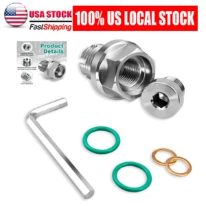 1 Set M14.1-1.5 x 15mm Oversize Piggyback Oil Drain Plug Self Oil Kit for Car US - Picture 1 of 14