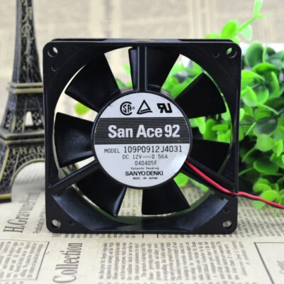 SANYO 12V 0.56A 109P0912J4031 9025 9cm Chassis Cooling Industrial Fan Quiet - Image 1 of 4