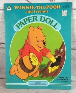 Vintage Winnie The Pooh & Friends Paper Dolls Disney Whitman 1980 Uncut Book - Picture 1 of 12