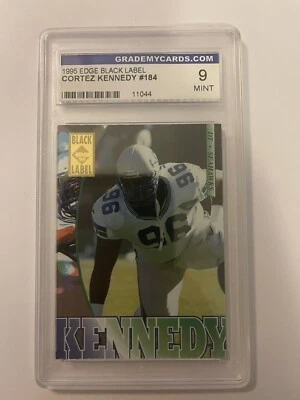 1995 Collector's Edge Black Label Seahawks Football Card #184 Cortez Kennedy mt9 - Image 1 of 2