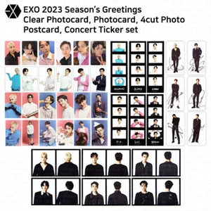 EXO 2023 Season's Greetings Photocard 4Cut Photo Postcard Concert Ticket KPOP - Picture 1 of 66