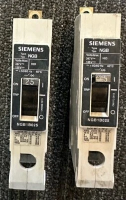 Siemens NGB1B025 Circuit Breaker Bolt-On 25A 347V 1P 1PH NGB 25 AMP  - Image 1 of 4